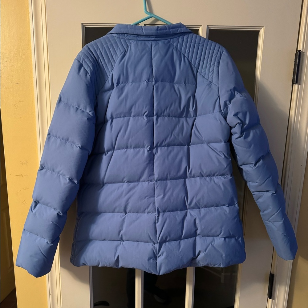 CALVIN KLEIN Womens Blue Duck  Down Puffer Jacket Fleece Lined Size XL